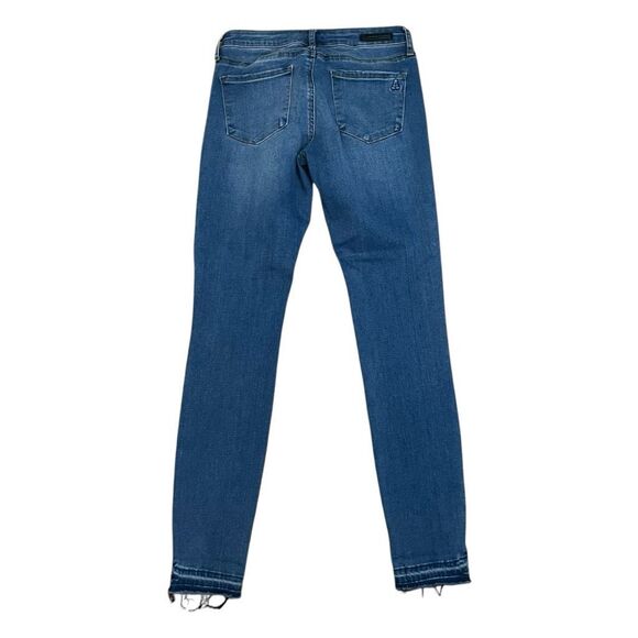 Articles of Society Sarah Skinny Jeans Blue Med Wash Distressed Denim 5-Pocket 2 - Picture 3 of 11